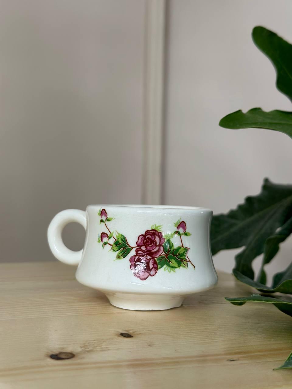 ماگ قهوه خوری گل سرخی