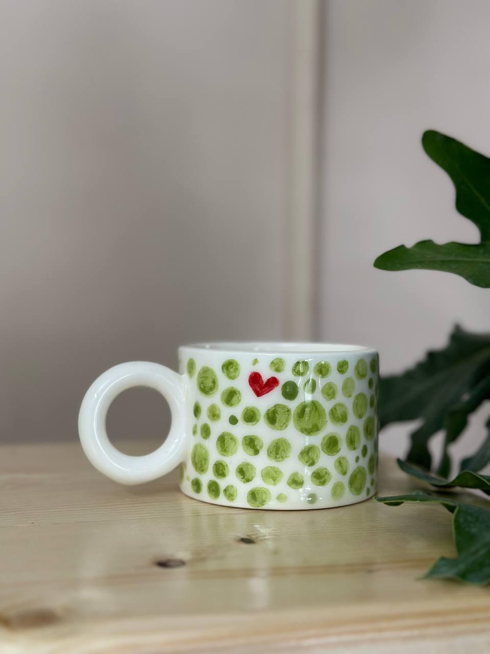 ماگ توپک سبز رنگ