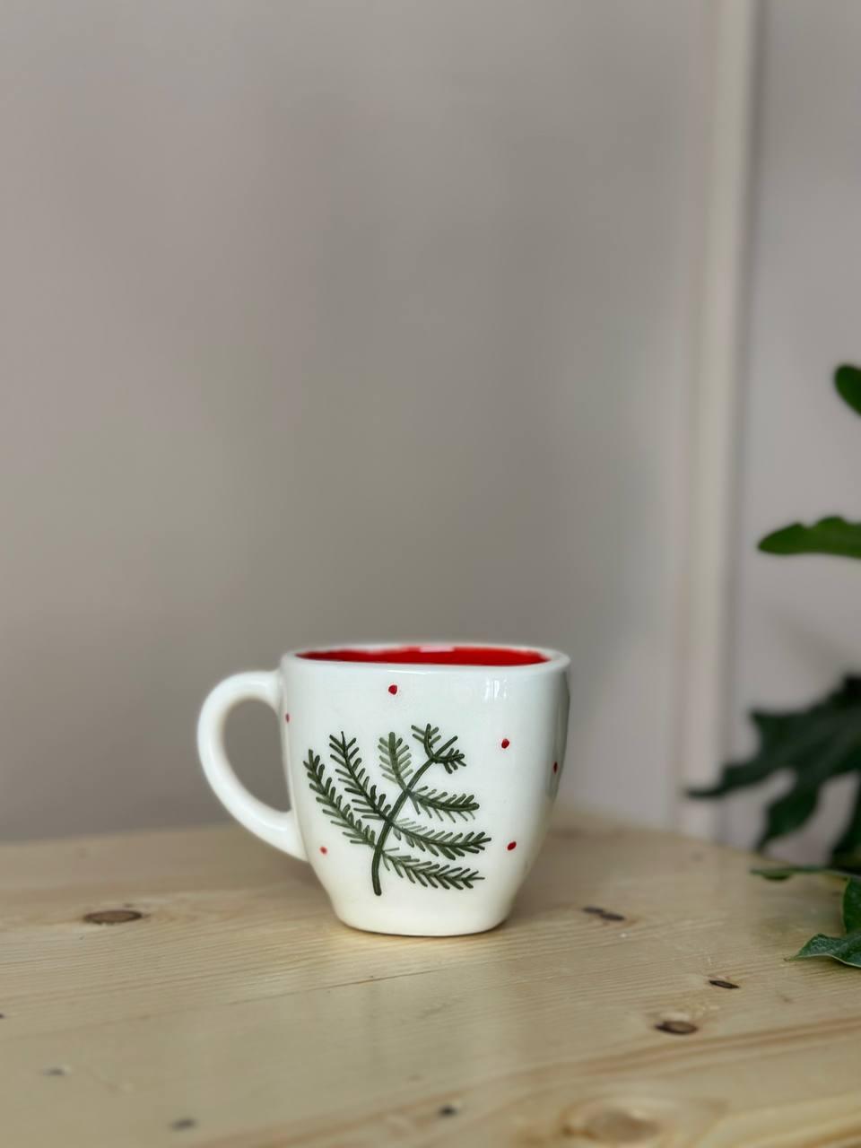 ماگ چایخوری برگ کریسمس