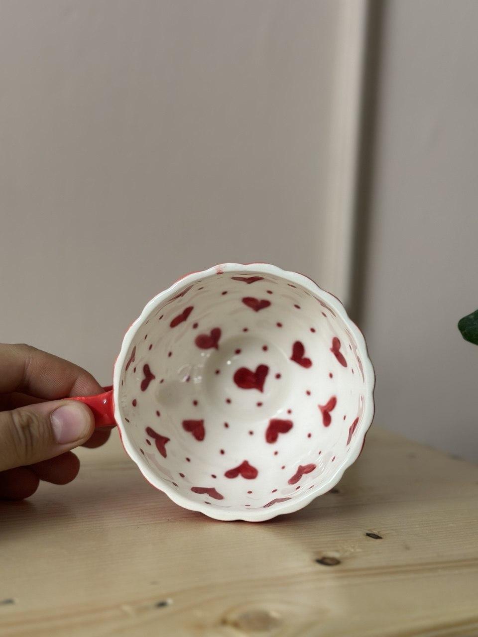 ماگ صدفی قلبی