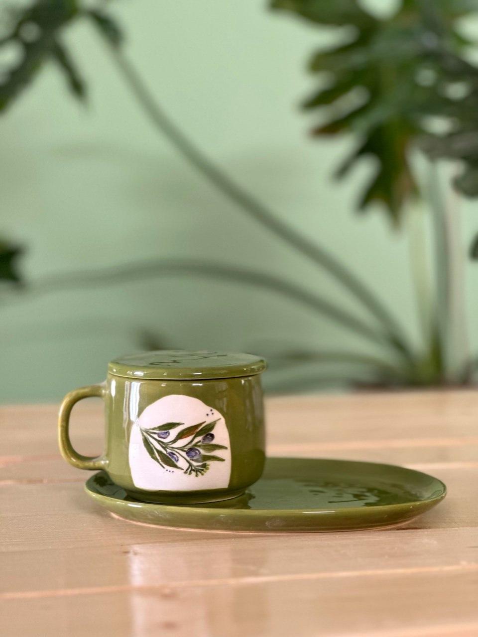 ماگ  سرامیکی برگ زیتون