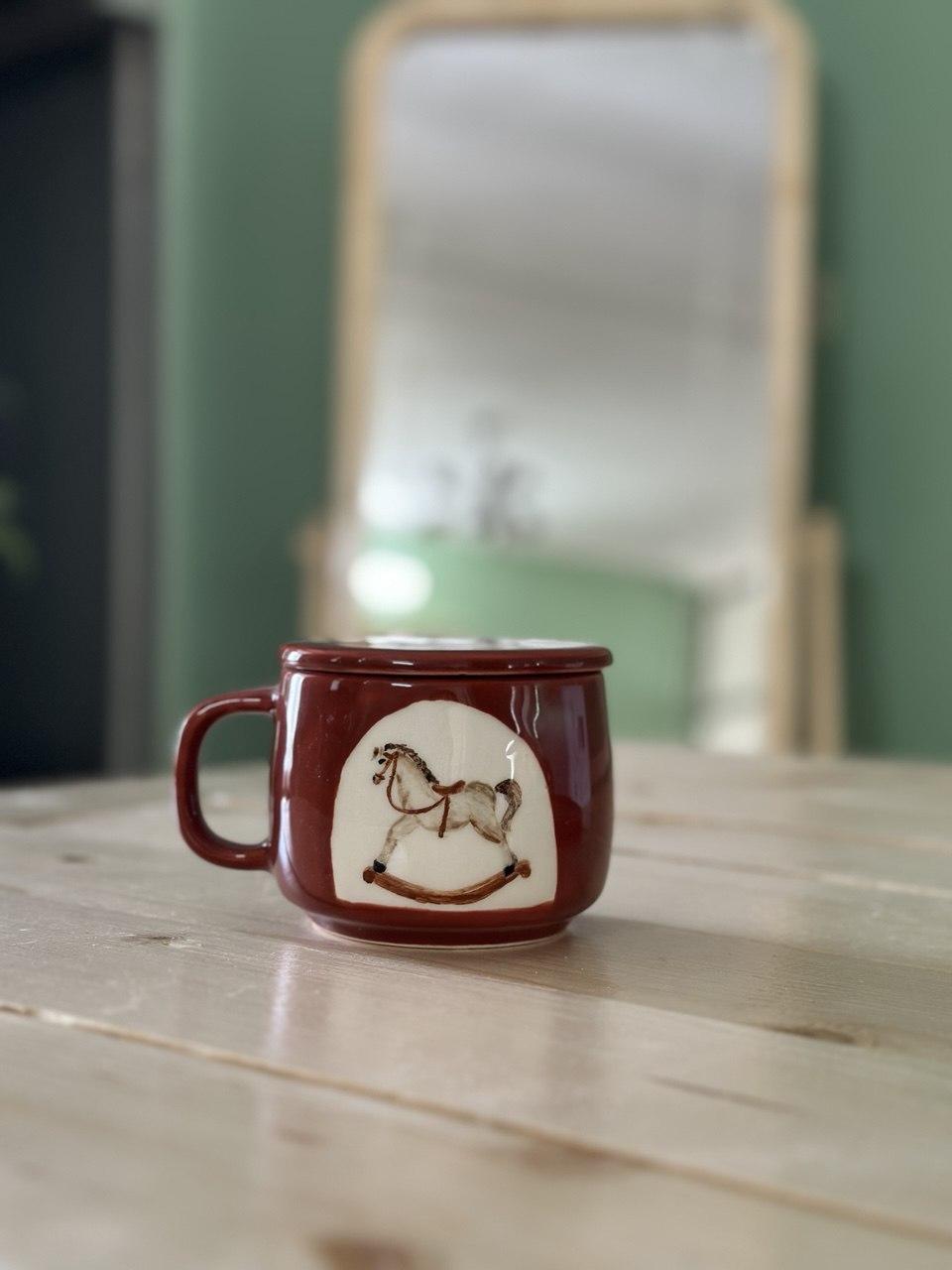 ماگ  سرامیکی اسب چوبی