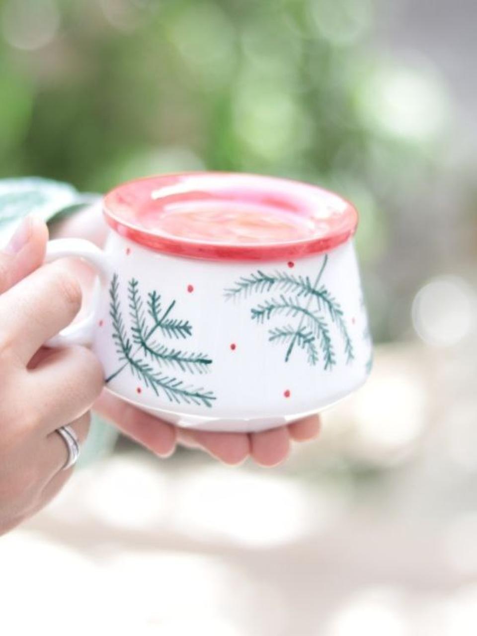 ماگ سرامیکی برگ سرخسی